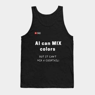 AI can mix colors /black Tank Top